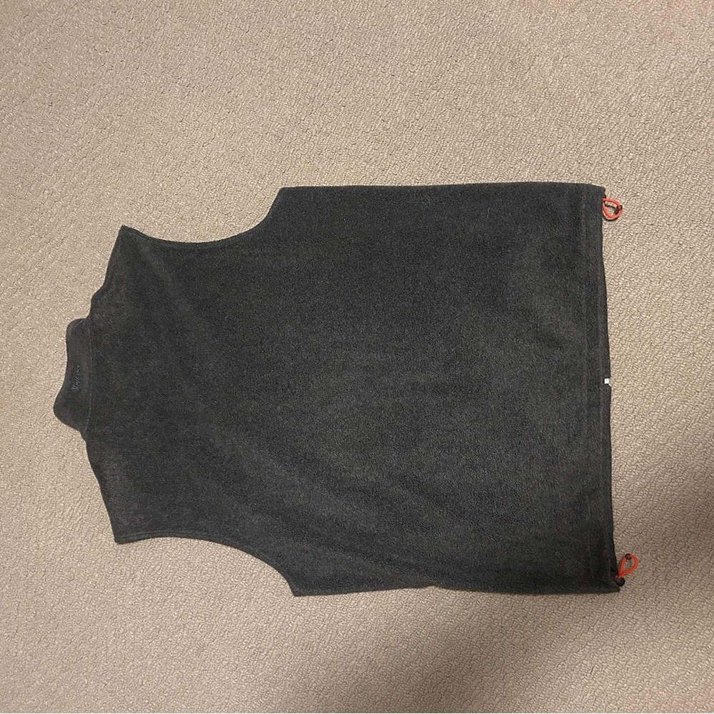 Woolrich Charcoal Fleece Vest with Orange Trim